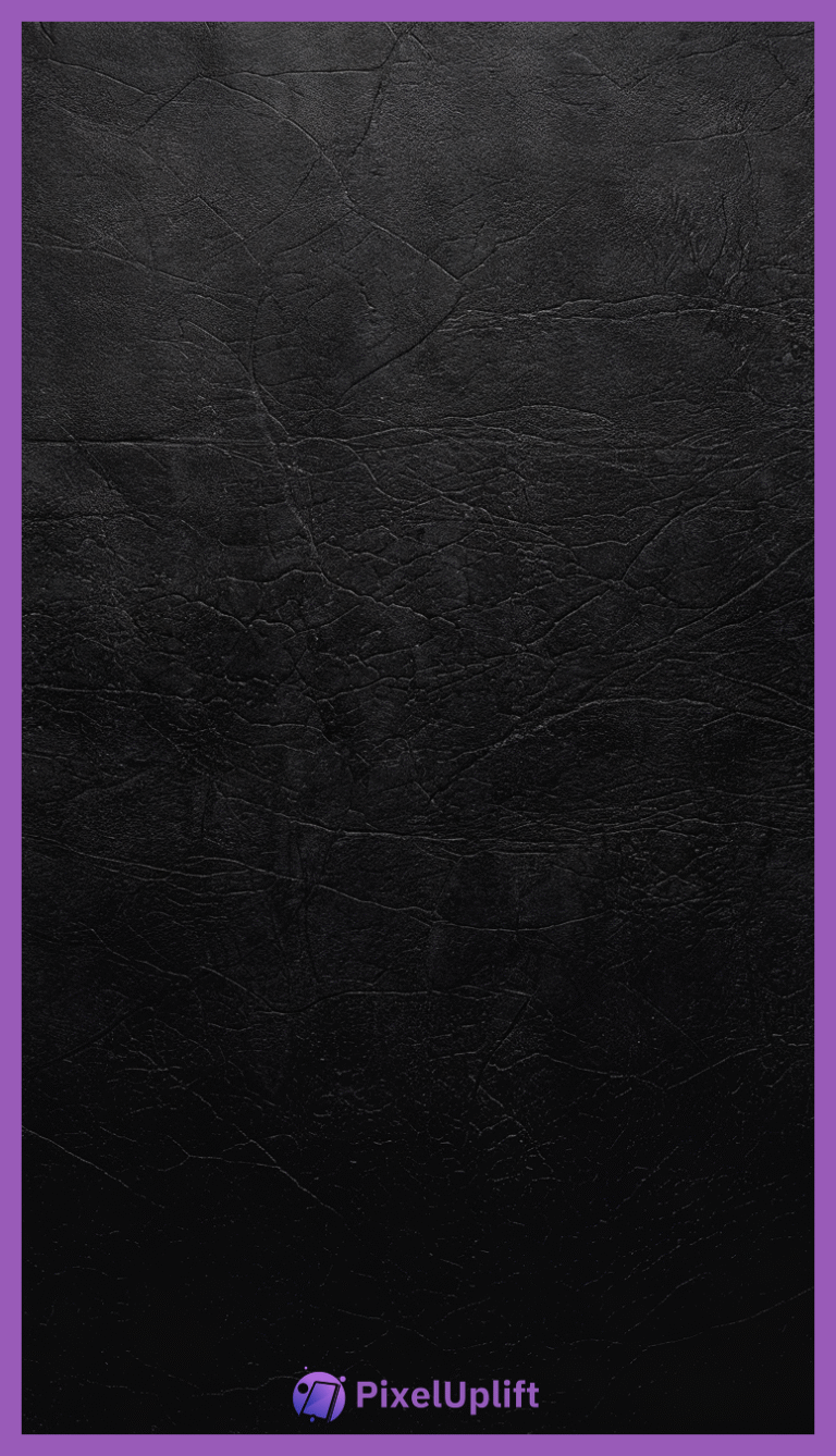 Close-up of textured black leather surface phone wallpaper lockscreen